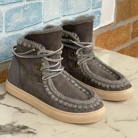 MOU Sneaker boots Lace-Up Size 37/7 Gray - Picture 8 of 9